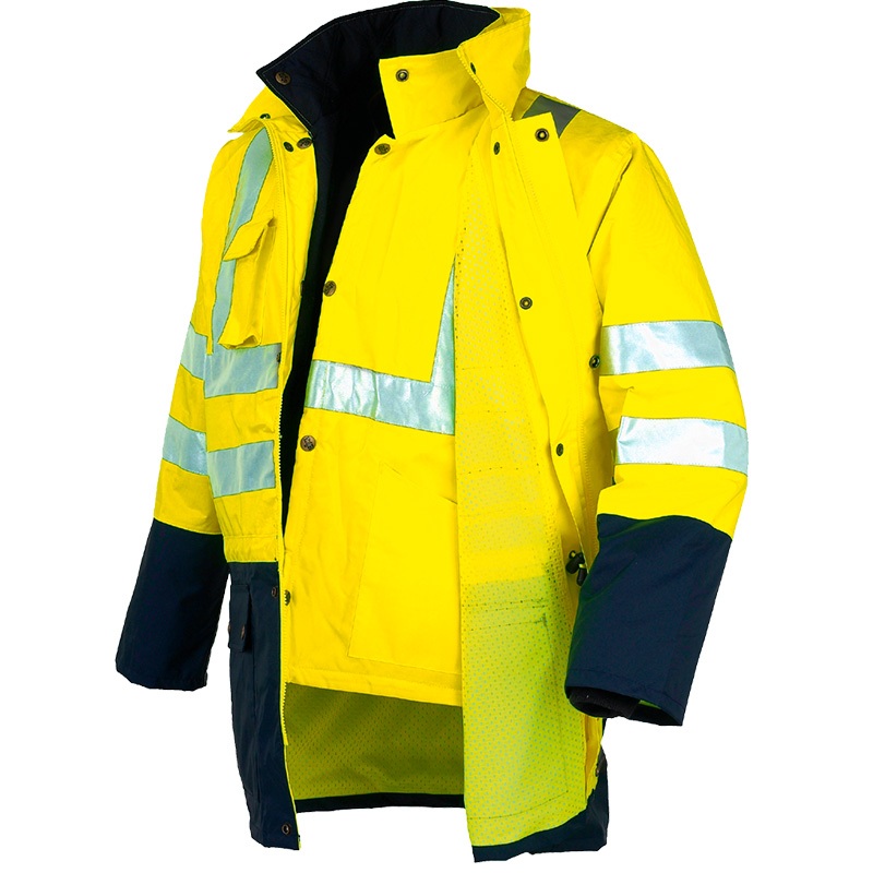 Parka bicolor triple uso de alta visibilidad Starter amarillo