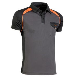 Polo Juba 964 TOP RANGE Negro - Gris - Naranja