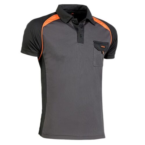 Polo Juba 964 TOP RANGE Negro - Gris - Naranja Polo Juba 964 TOP RANGE Negro - Gris - Naranja