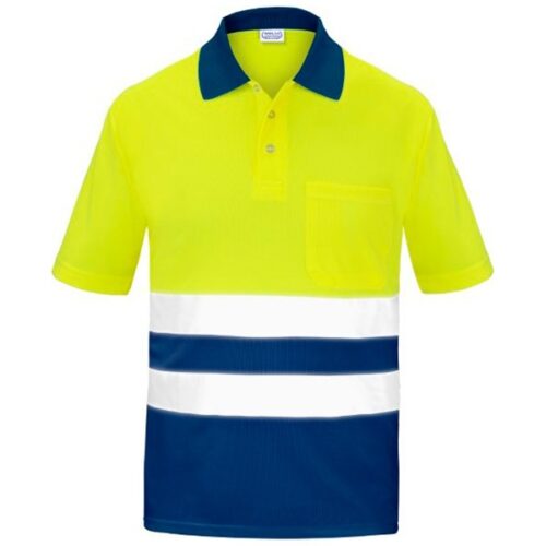 Polo Manga corta con Bolsillo Traspirable Alta Visibilidad Vesin azul Polo Manga corta con Bolsillo Traspirable Alta Visibilidad Vesin azul