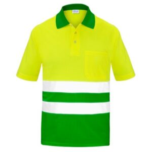 Polo Manga corta con Bolsillo Traspirable Alta Visibilidad Vesin verde Polo Manga corta con Bolsillo Traspirable Alta Visibilidad Vesin verde