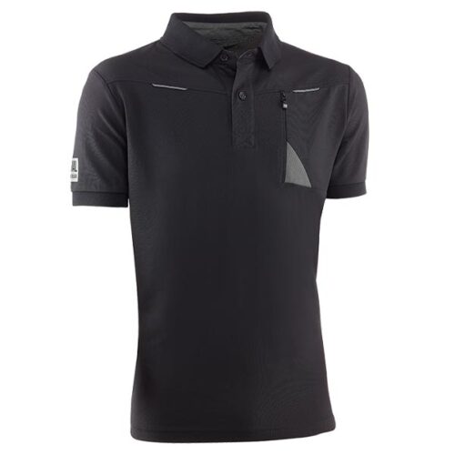 Polo de manga corta con tejido Cooldry Juba 977B ONIX Polo de manga corta con tejido Cooldry Juba 977B ONIX