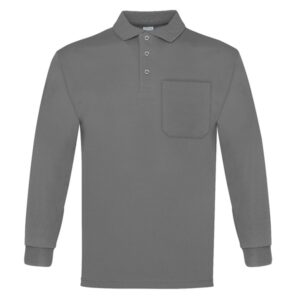 Polo manga corta con bolsillo Vesin gris