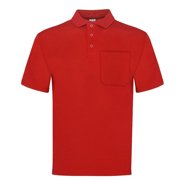 Polo manga corta con bolsillo Vesin rojo