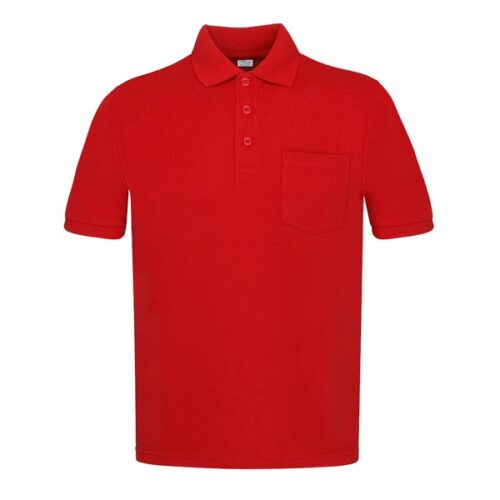 Polo manga corta con bolsillos Vesin rojo Polo manga corta con bolsillos Vesin rojo