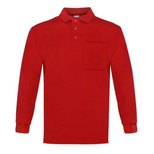 Polo manga larga con bolsillo Vesin rojo Polo manga larga con bolsillo Vesin rojo