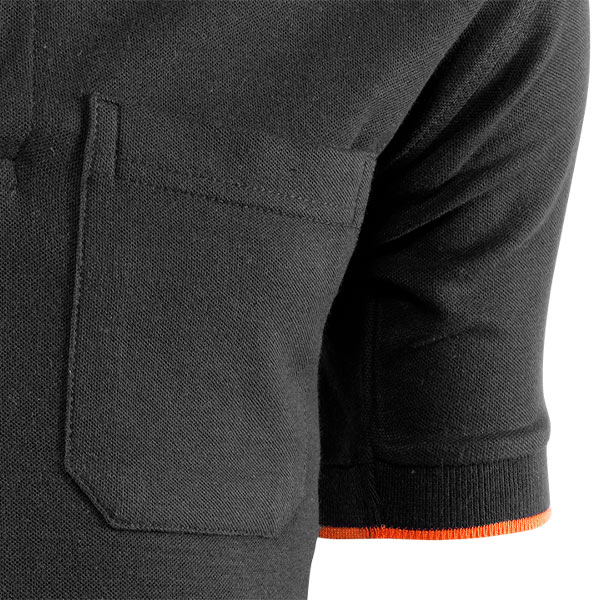 Polo piqué de manga corta Juba 647 TOP RANGE Negro - Naranja-2 Polo piqué de manga corta Juba 647 TOP RANGE Negro - Naranja