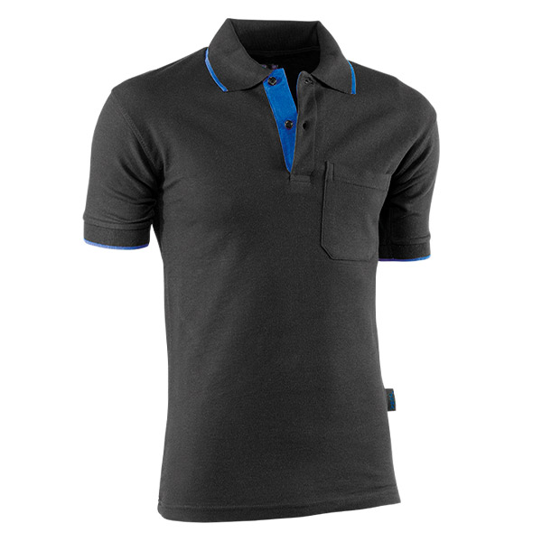 Polo piqué de manga corta Juba 648 TOP RANGE Negro - Azulina Polo piqué de manga corta Juba 648 TOP RANGE Negro - Azulina