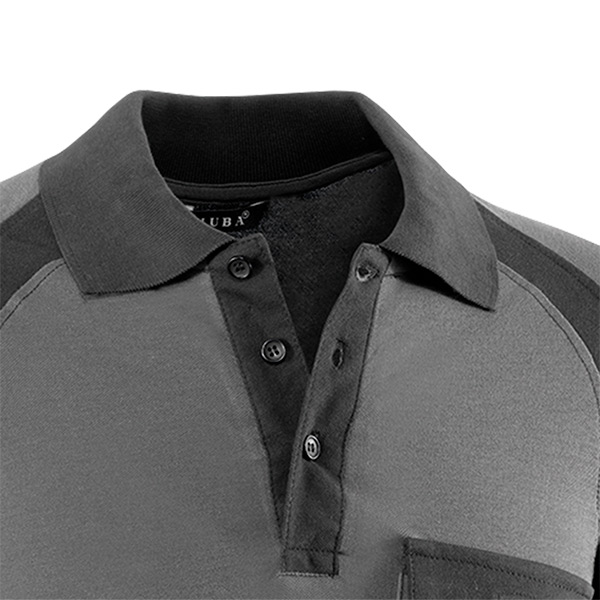 Polo piqué de manga corta Juba 670 Flex Negro - Gris-2 Polo piqué de manga corta Juba 670 Flex Negro - Gris