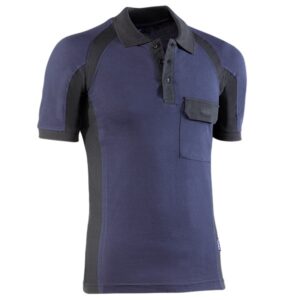 Polo piqué de manga corta Juba 680 Flex Negro - Azul Marino Polo piqué de manga corta Juba 680 Flex Negro - Azul Marino