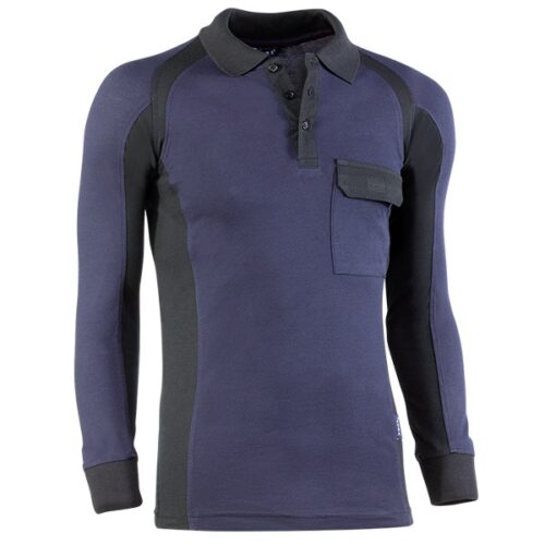 Polo piqué de manga larga Juba 681 FLEX Azul Marino - Negro Polo piqué de manga larga Juba 681 FLEX Azul Marino - Negro