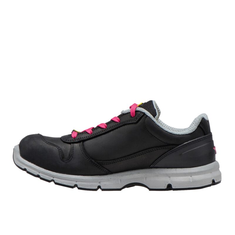 Run Low Black : Fucsia Red S3 SRC ESD 2 Calzado de seguridad Diadora Run Low Negro/Rojo Fucsia S3S FO SR ESD Unisex