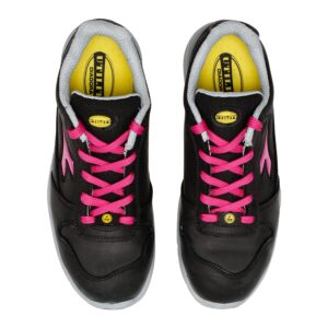 Run Low Black : Fucsia Red S3 SRC ESD 5 Calzado de seguridad Diadora Run Low Negro/Rojo Fucsia S3S FO SR ESD Unisex