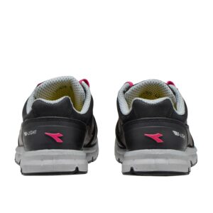 Run Low Black : Fucsia Red S3 SRC ESD 6 Calzado de seguridad Diadora Run Low Negro/Rojo Fucsia S3S FO SR ESD Unisex