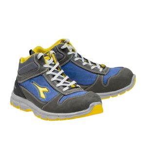 Calzado de seguridad Diadora Run Mid Gris Castillo/Azul Insignia S3S FO SR ESD Unisex