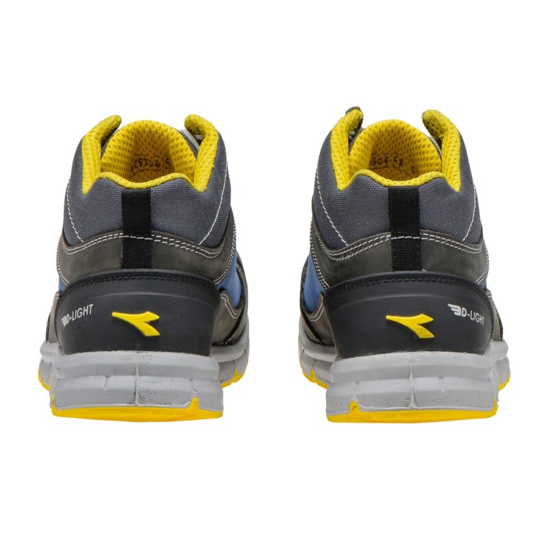 Calzado de seguridad Diadora Run Mid Gris Castillo/Azul Insignia S3S FO SR ESD Unisex