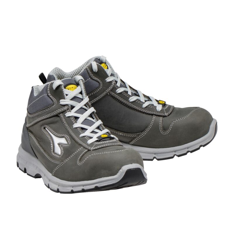 Calzado de seguridad Diadora Run Mid Gris Castillo S3S FO SR ESD Unisex