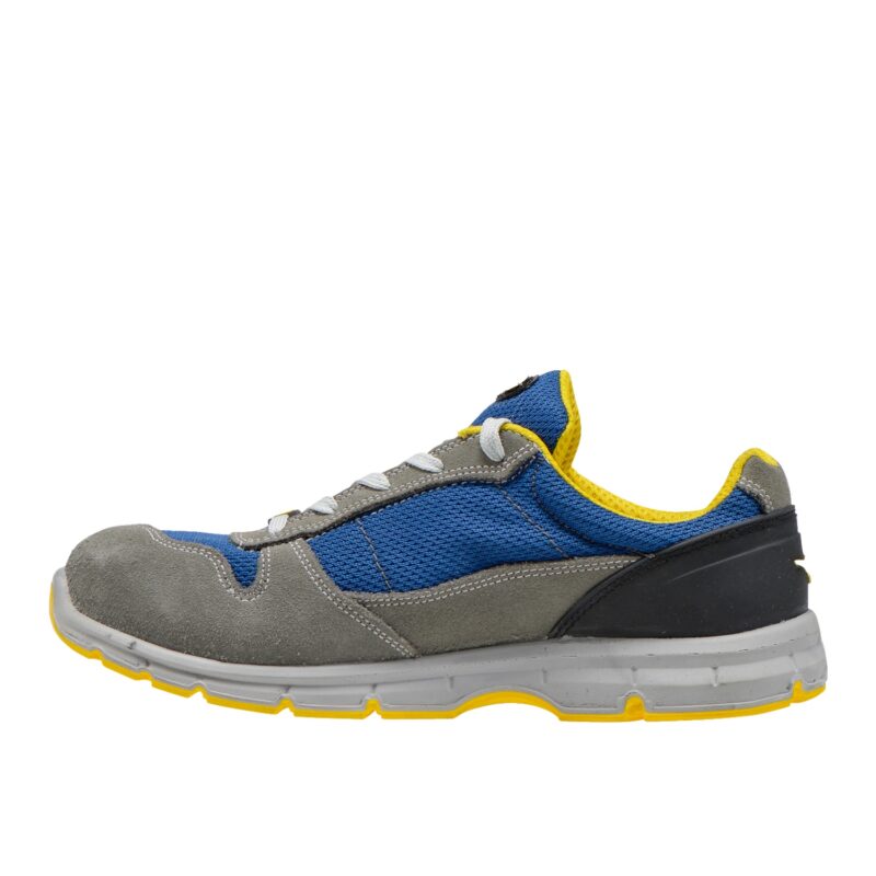 Calzado de seguridad Diadora Run Text Low Gris Castillo/Azul Insignia S1PS FO SR ESD Unisex