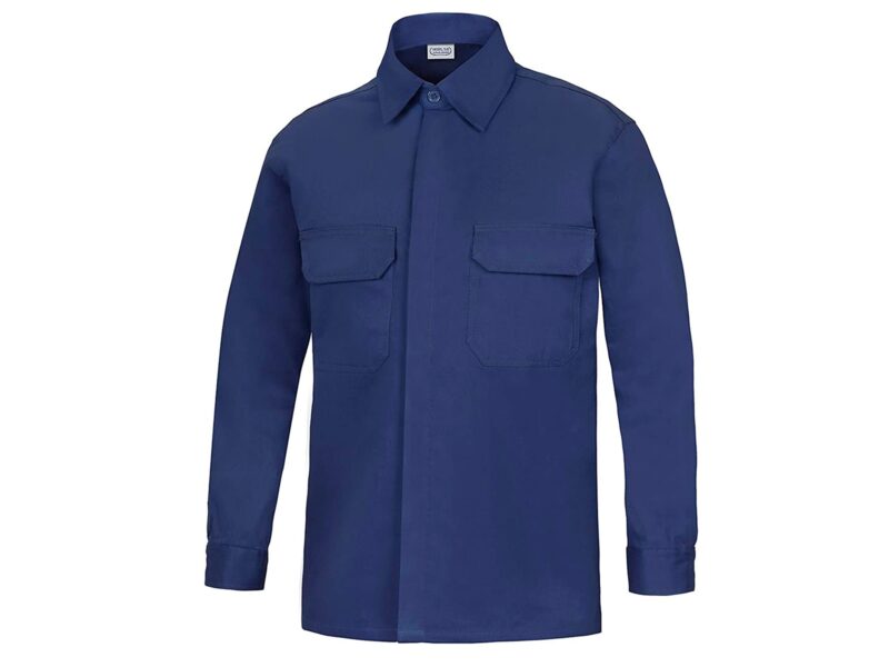 camisa manga larga dos bolsillos vesin azul marino camisa manga larga dos bolsillos vesin azul marino